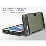 Wholesale iPhone 7 Plus Credit Card Armor Hybrid Case (Army Green)